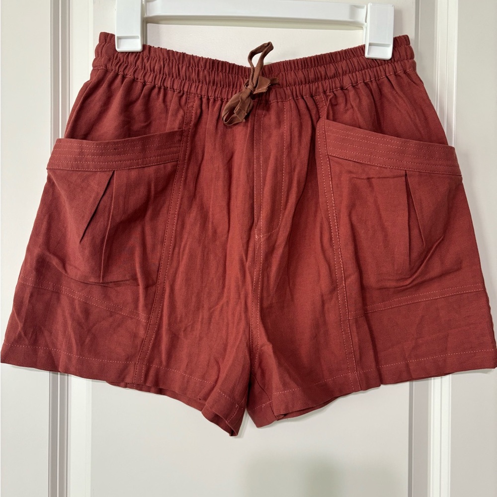 Very J High Waist Pull On Cargo Shorts Size Large 28 29 New